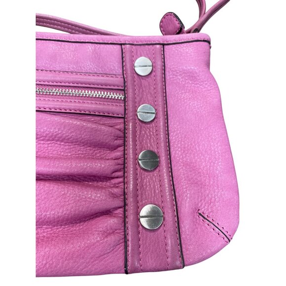 B. Makowsky Womans Pink Leather Crossbody Shoulderbag SKU 9489 - Picture 3 of 15